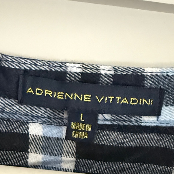 Adrienne Vittadini Women’s Flannel Shirt in Blue and Black - Picture 2 of 6